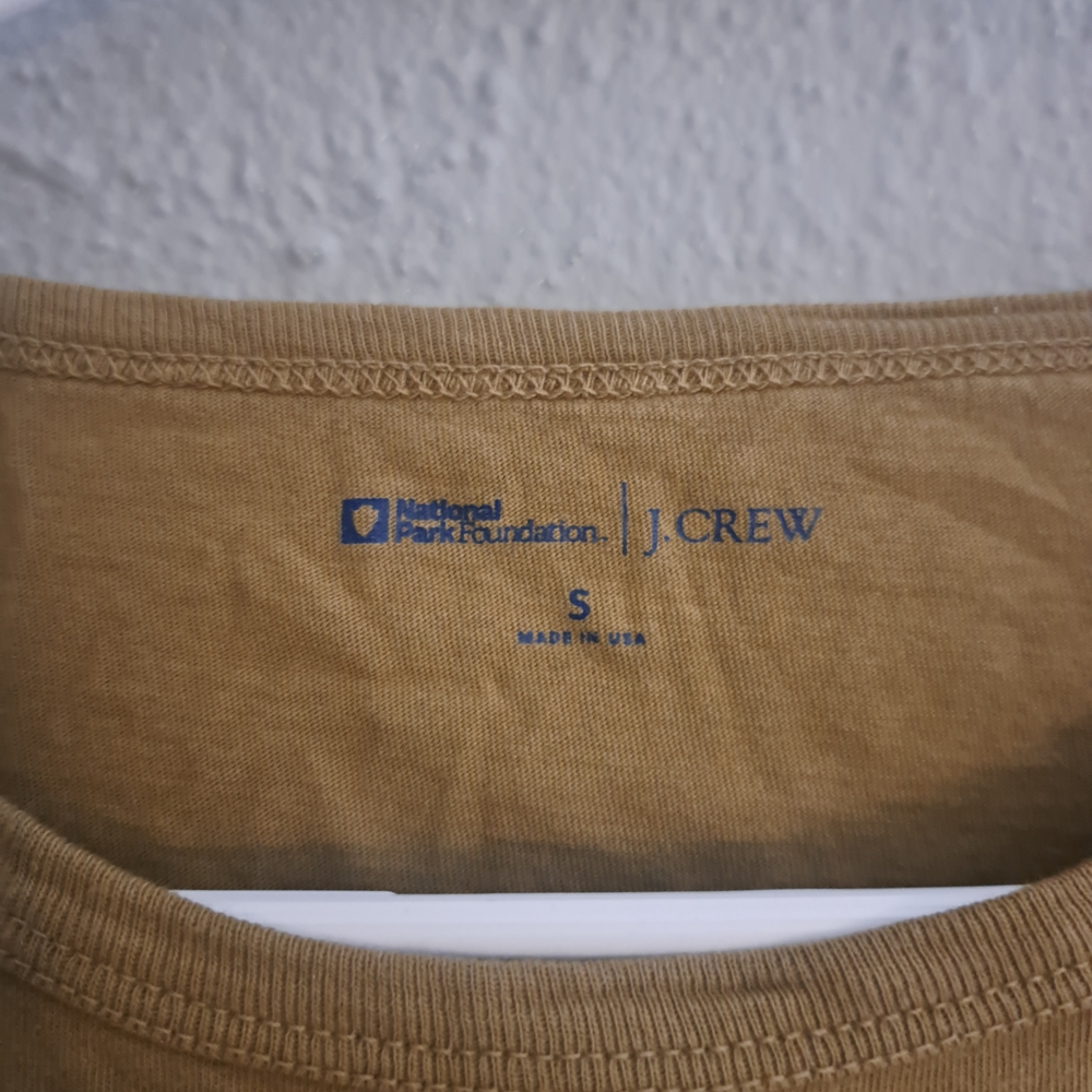 J. Crew Tan Short Sleeve Tee with National Park Graphic - Picture 4 of 4